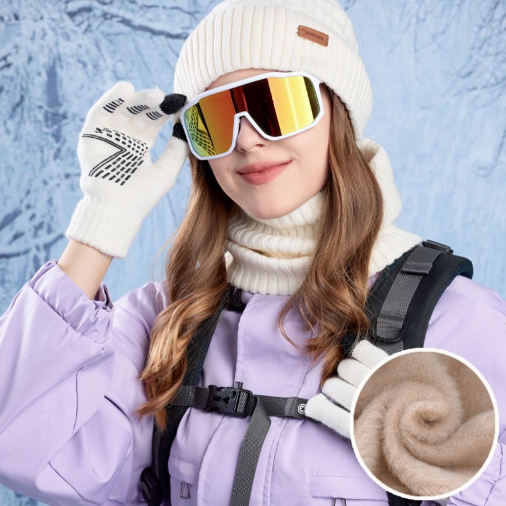 Wool Glove Lined - Set 3pcs Topi Syal Sarung Tangan