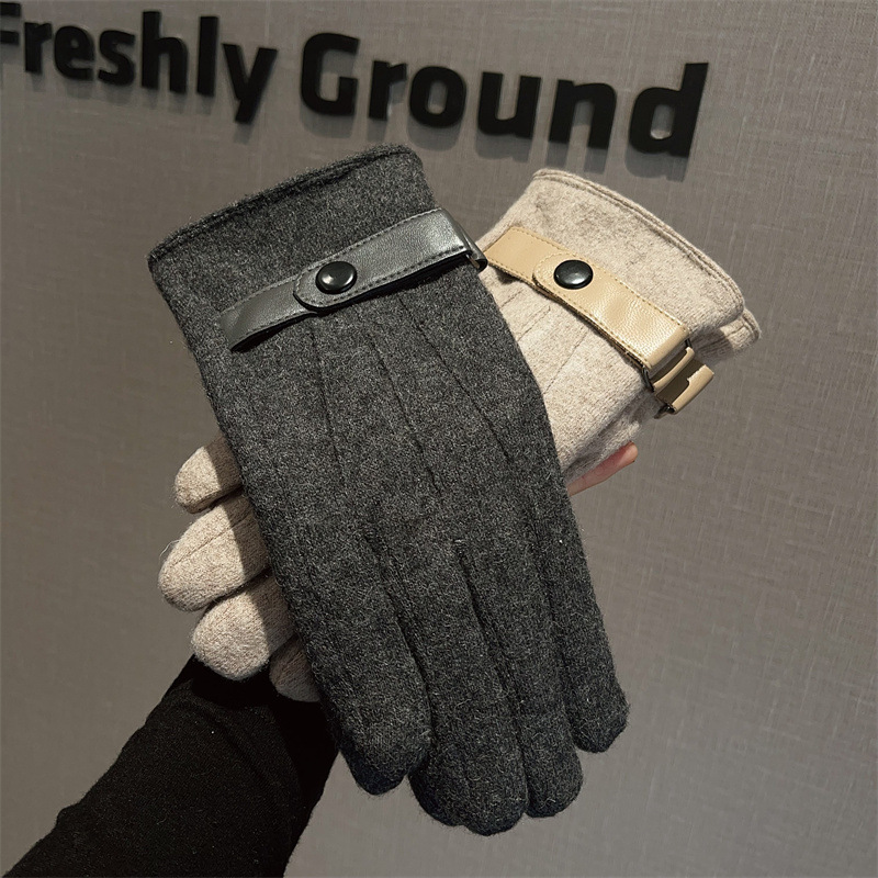 Wool Glove Lined - Sarung Tangan Pria Berlapis Bulu Wol