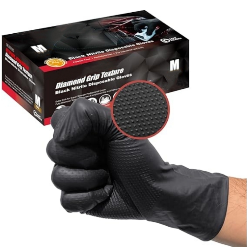 Nitrile Mechanic Glove - Sarung Tangan Nitril Hitam 8Mil Heavy