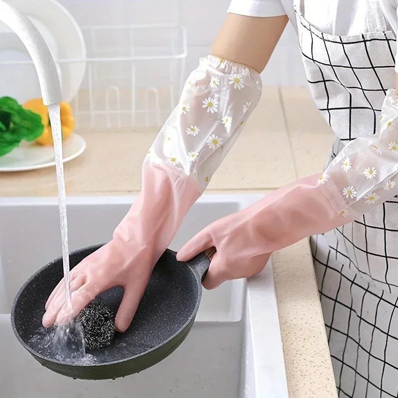 Dish Glove Rubber - Sarung Tangan Karet Lengan Panjang Rumah