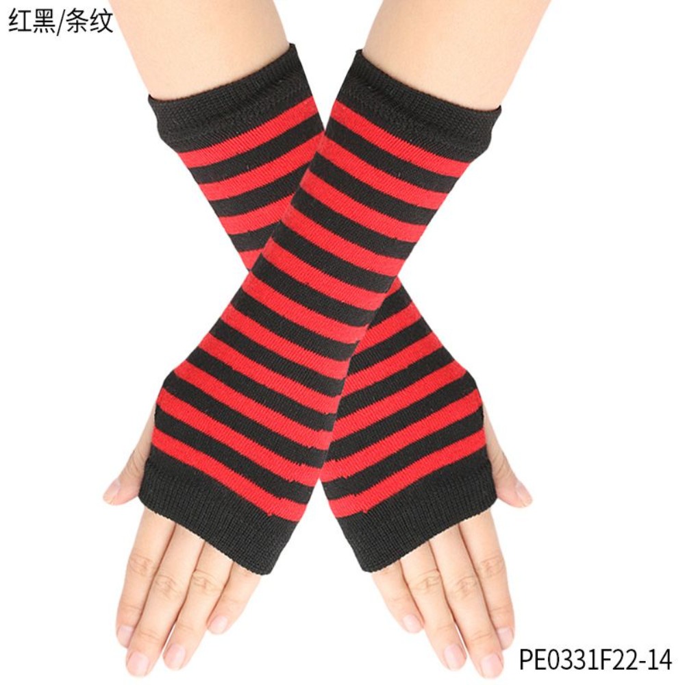 Fingerless Glove Knit - PESENAR Sarung Tangan Tanpa Jari Bergaris