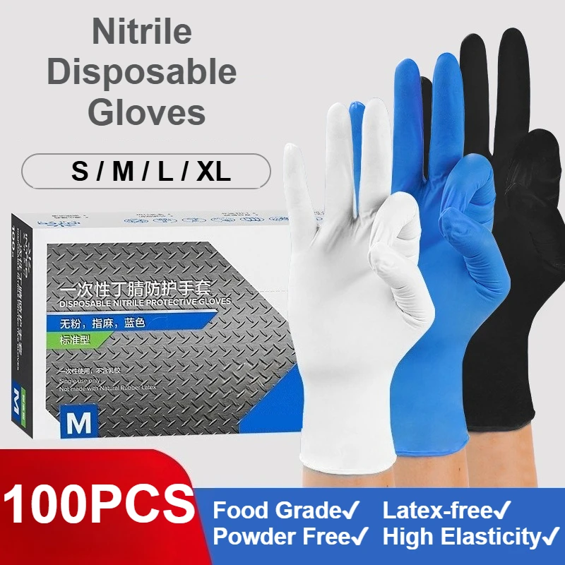 Exam Glove Nitrile - 100 Buah Sarung Tangan Sekali Pakai