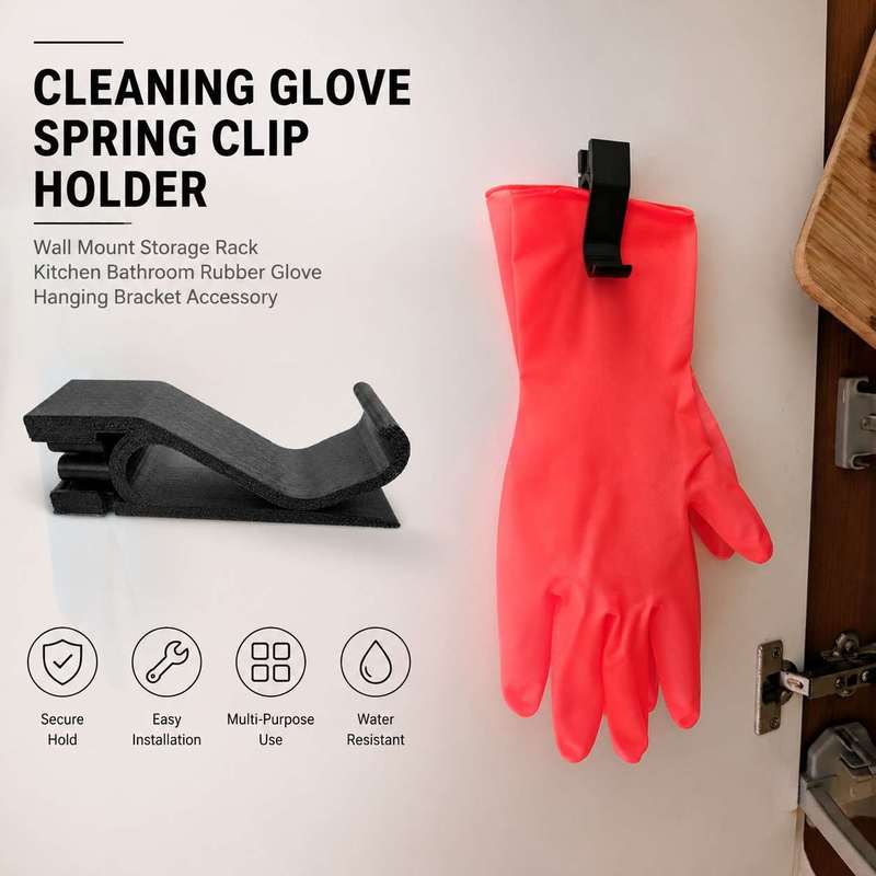 Rubber Glove Cleaning - Penjepit Pegas Gantung Dinding Dapur Kamar