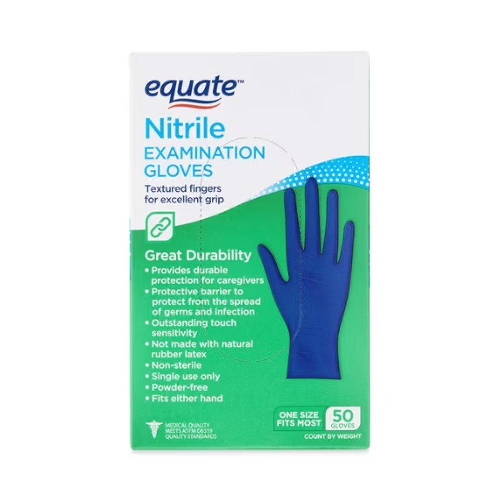 Exam Glove Nitrile - Sarung Tangan Nitril Equate, Ukuran Satu