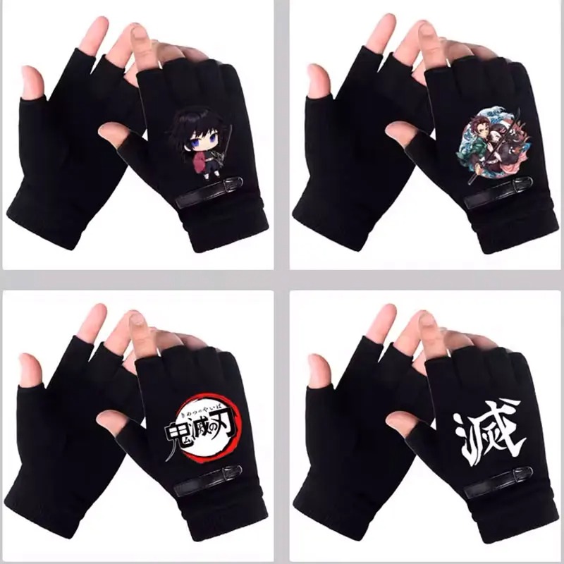 Fingerless Glove Knit - Sarung Tangan Setengah Jari Pelajar Anime