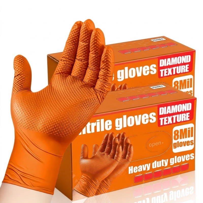 Nitrile Mechanic Glove - Sarung Tangan Nitril Oranye Heavy Duty
