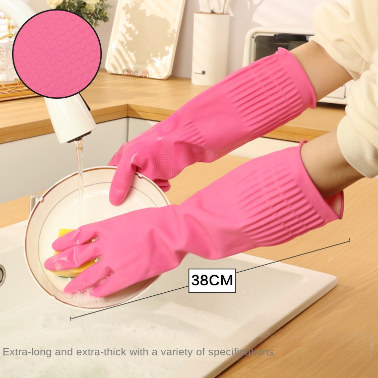 Dish Glove Rubber - Sarung tangan cuci piring karet merah