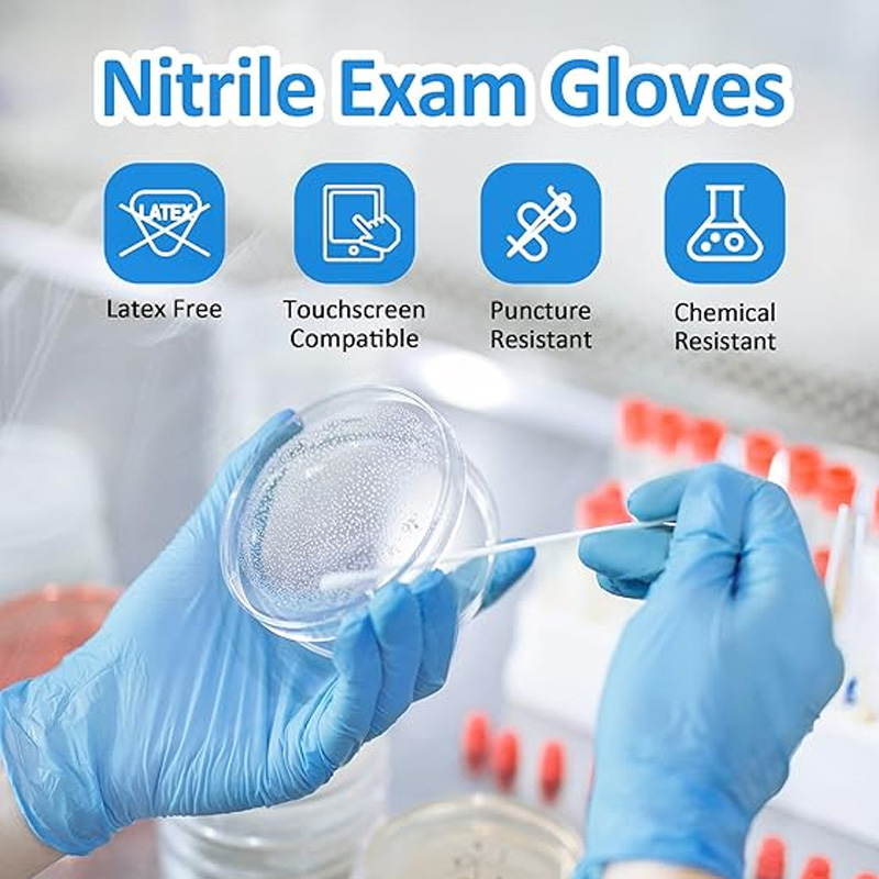 Exam Glove Nitrile - Sarung Tangan Nitril Biru Kelas Medis