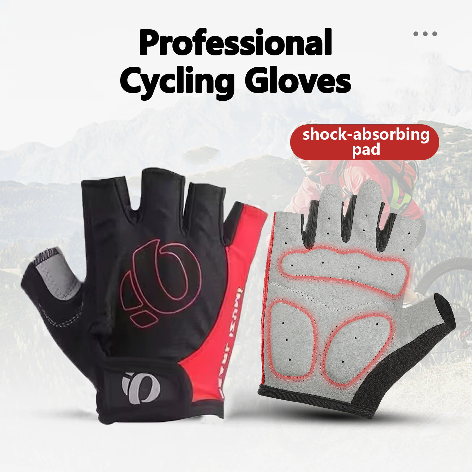 Cycling Glove Padded - Sarung Tangan Setengah Jari Anti Guncangan