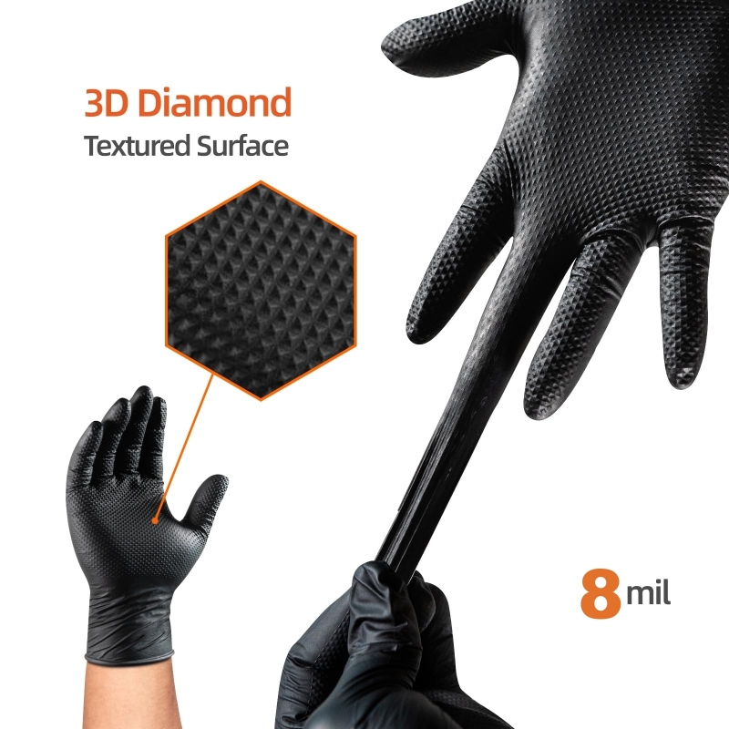 Sarung Tangan Nitril Hitam 8Mi - Nitrile Mechanic Glove ulasan dan harga