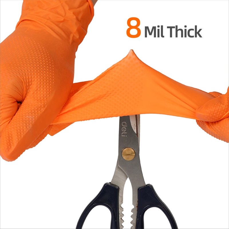 Sarung Tangan Nitril Oranye In - Nitrile Mechanic Glove ulasan dan harga