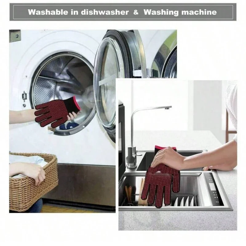 1 Pasang Sarung Tangan BBQ Sil - Oven Mitt Silicone ulasan dan harga