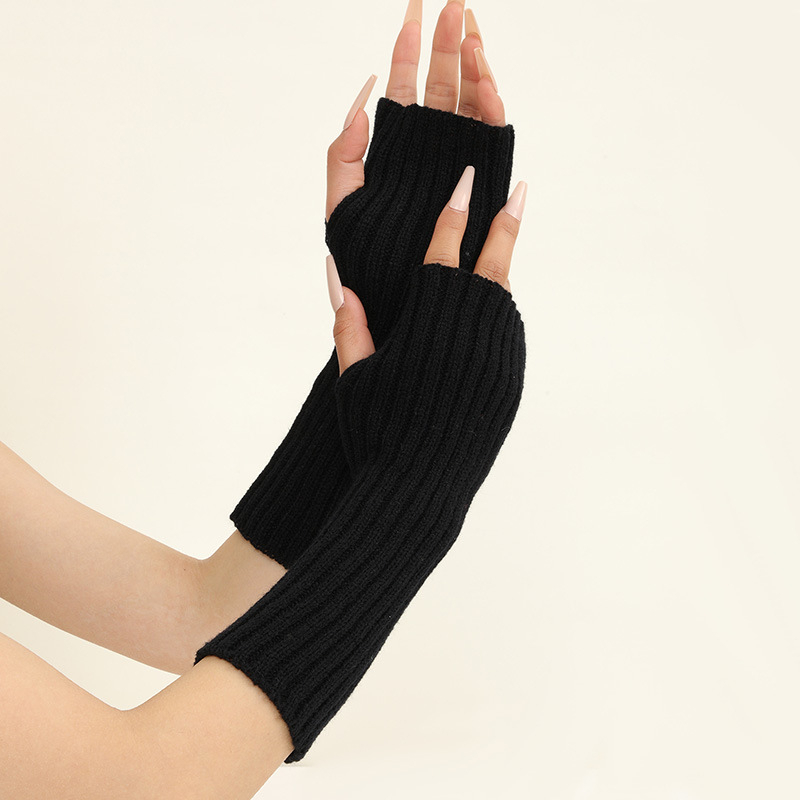 Sarung tangan tanpa jari panja - Fingerless Glove Knit ulasan dan harga