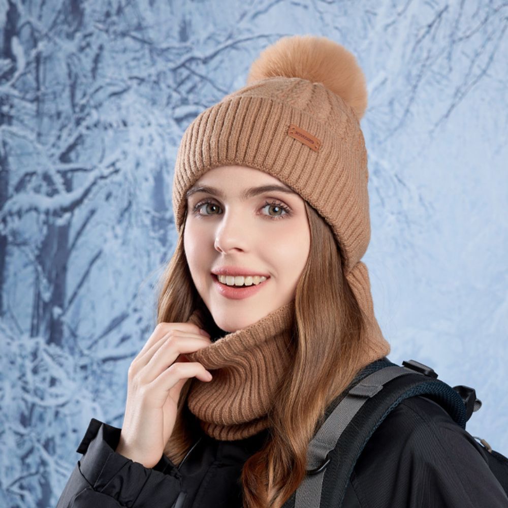 3pcs Set Topi Syal Sarung Tang - Wool Glove Lined ulasan dan harga